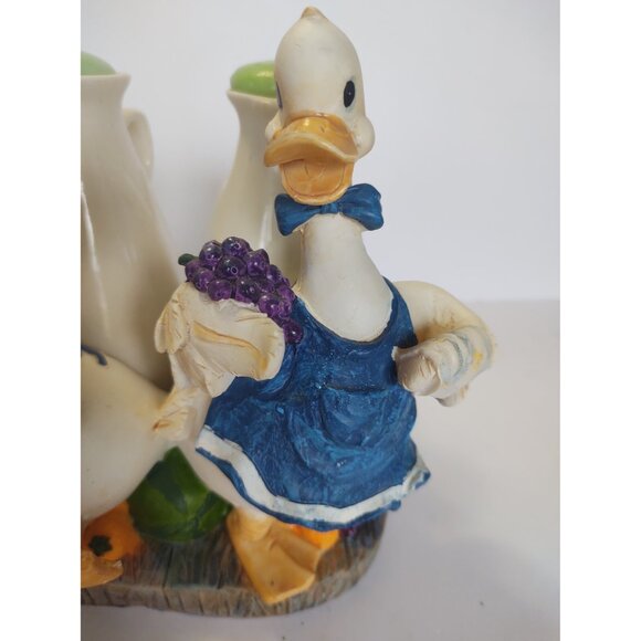 Vintage Oil & Vinegar Cruet Set Japan Hand Painted Ducks 6" Tall 1970's - Picture 11 of 14